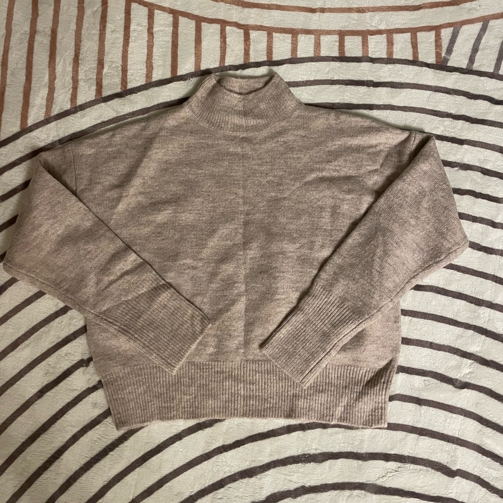 Sophie Rue Mock Neck Dolman Sweater Oatmeal  Women's XS Oatmeal